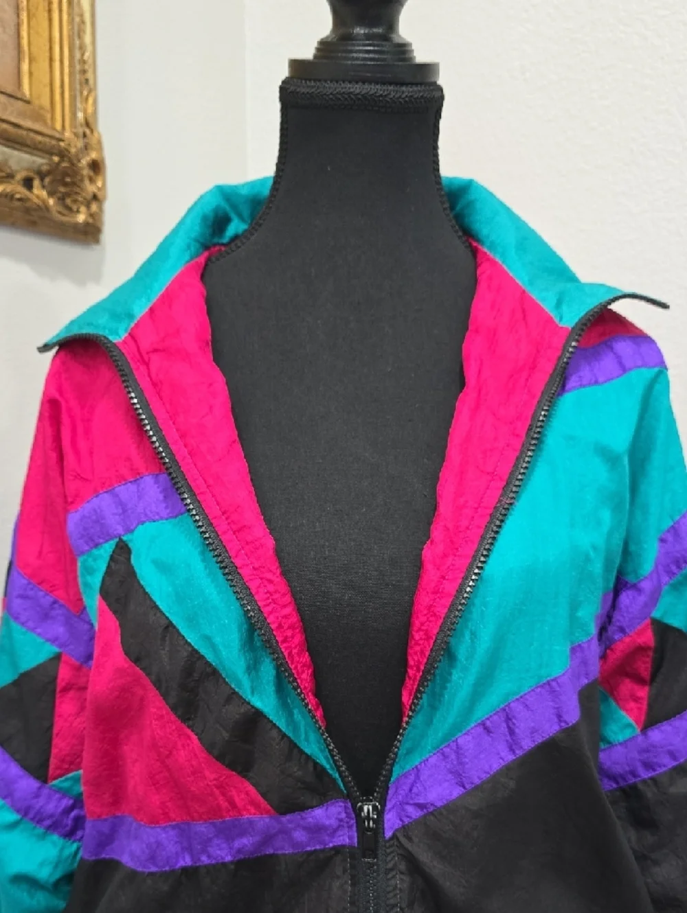 Slade 80s Colorblock Windbreaker Jacket - VINTAGE - SMALL